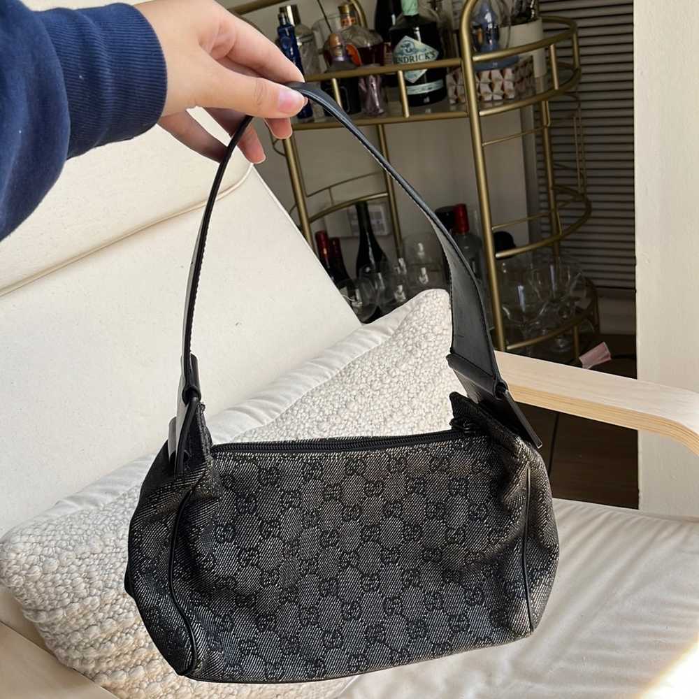 Gucci Black Canvas Shoulder Bag - image 1