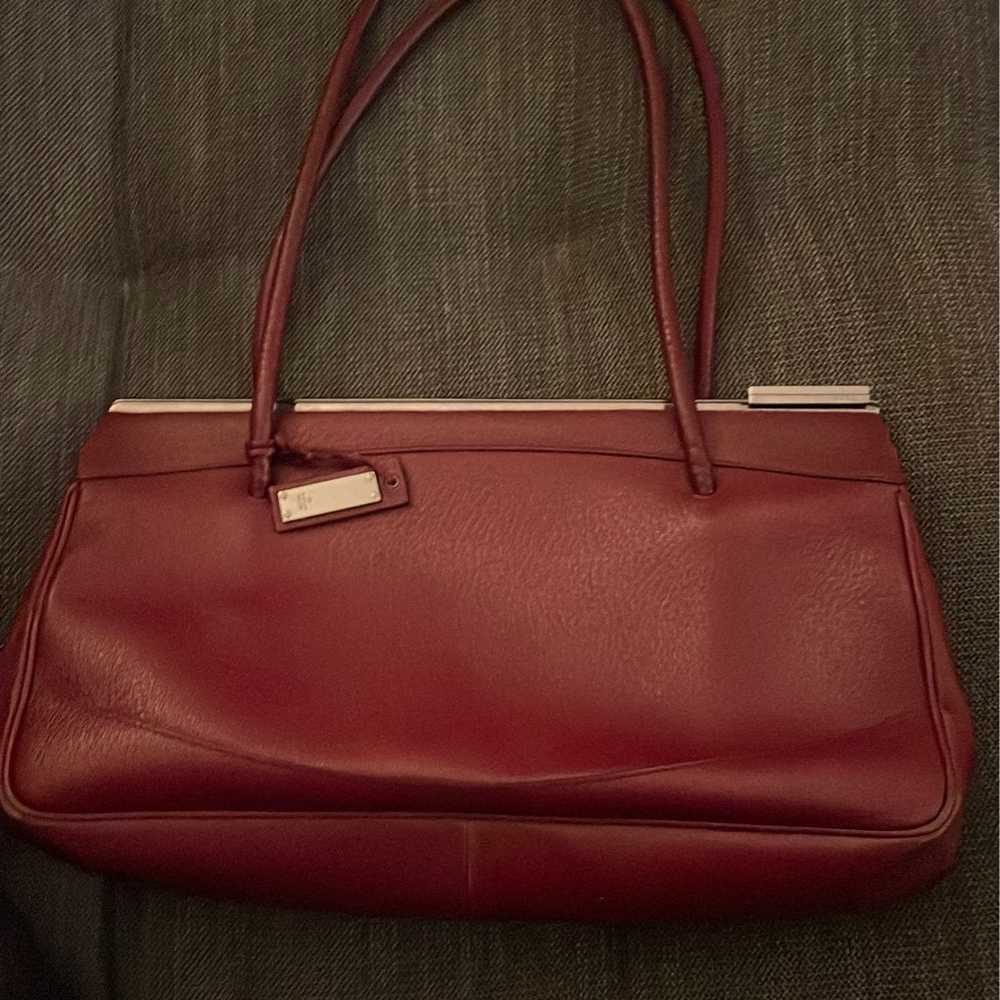 Vintage Gucci Red Burgundy Crossbody Bag 90s HTF … - image 2