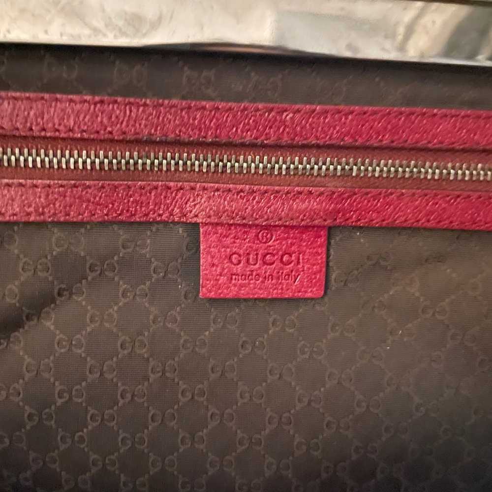 Vintage Gucci Red Burgundy Crossbody Bag 90s HTF … - image 6