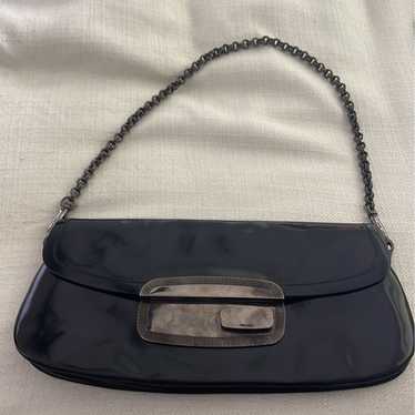 Vintage prada patent leather shoulder chain bag - image 1
