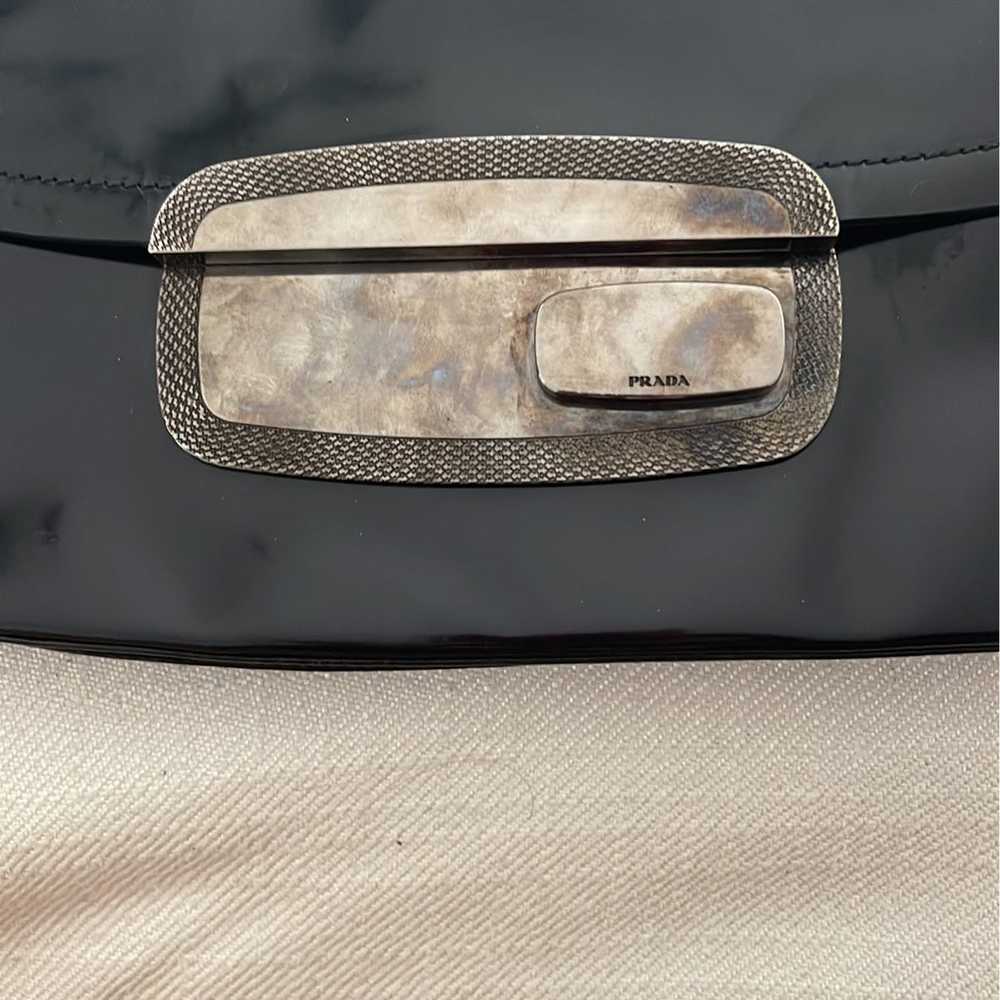 Vintage prada patent leather shoulder chain bag - image 4