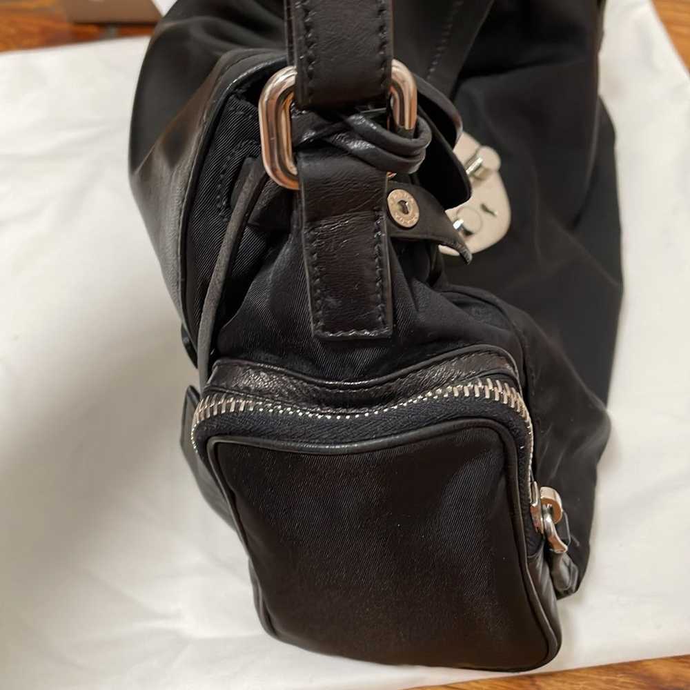 Black tessuto-Nappa soft calfskin leather shoulde… - image 3