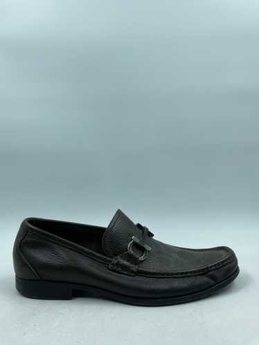 Authentic Vtg Ferragamo Gancini Brown Loafers M 7… - image 1