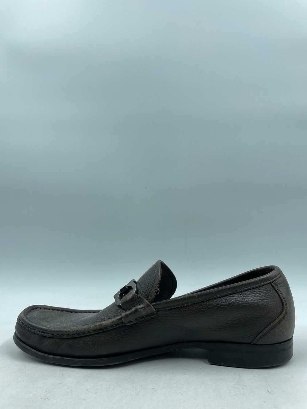 Authentic Vtg Ferragamo Gancini Brown Loafers M 7… - image 2