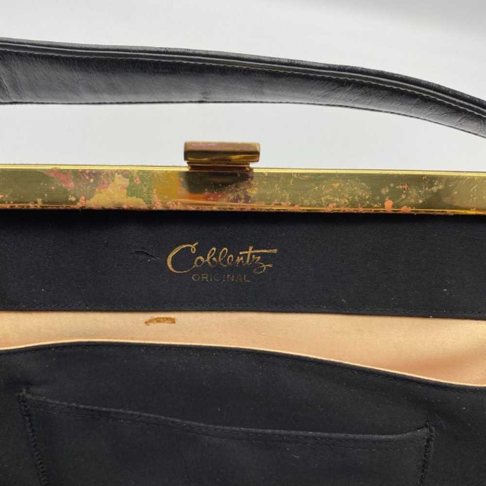 Vintage Coblentz Black Perma Suede box purse hand… - image 11