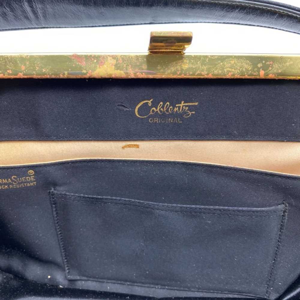 Vintage Coblentz Black Perma Suede box purse hand… - image 6
