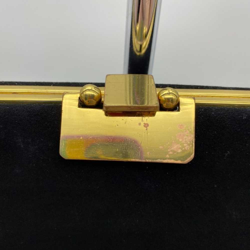 Vintage Coblentz Black Perma Suede box purse hand… - image 8