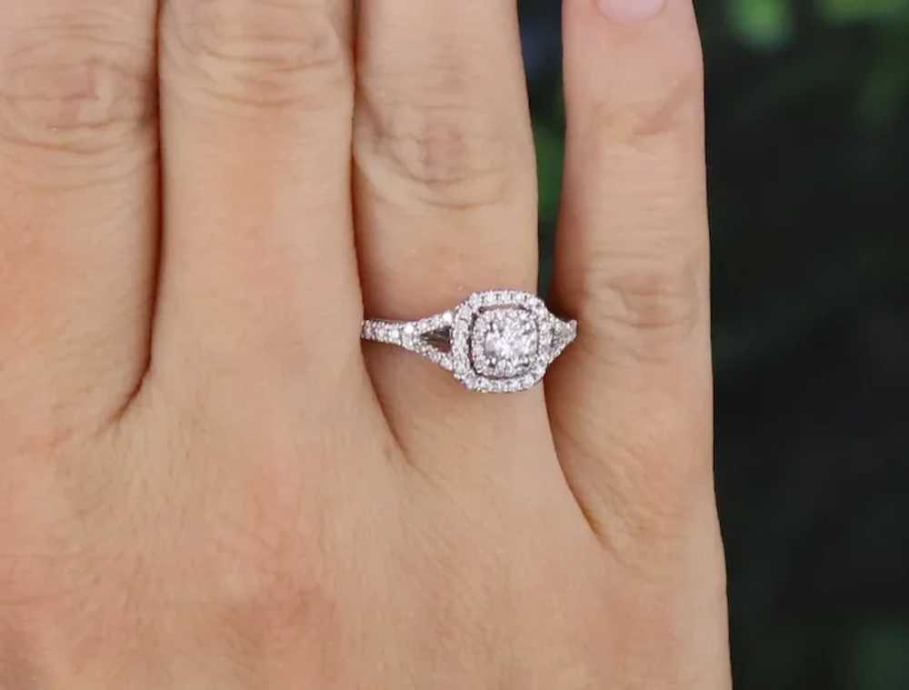 14k White Gold .65 Carat Diamond Engagement Ring … - image 2