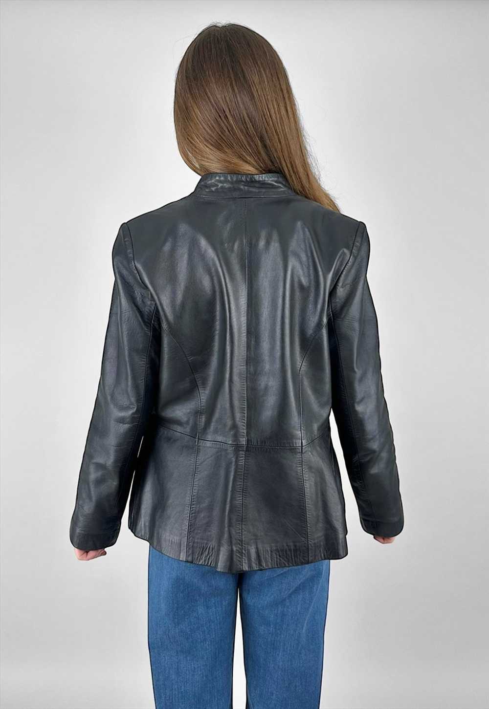 80's Ursula Mascaro Vintage Soft Black Leather La… - image 5