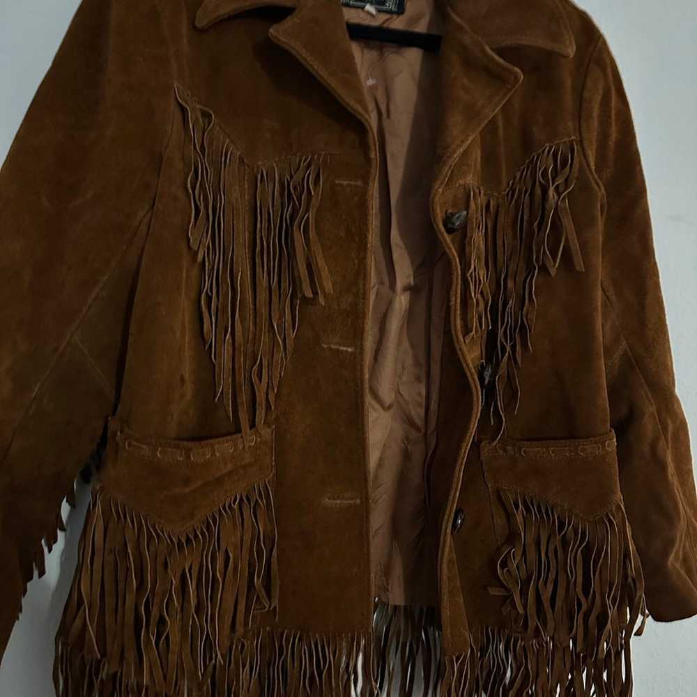 Vintage Suede/Leather Fringe Jacket - image 4