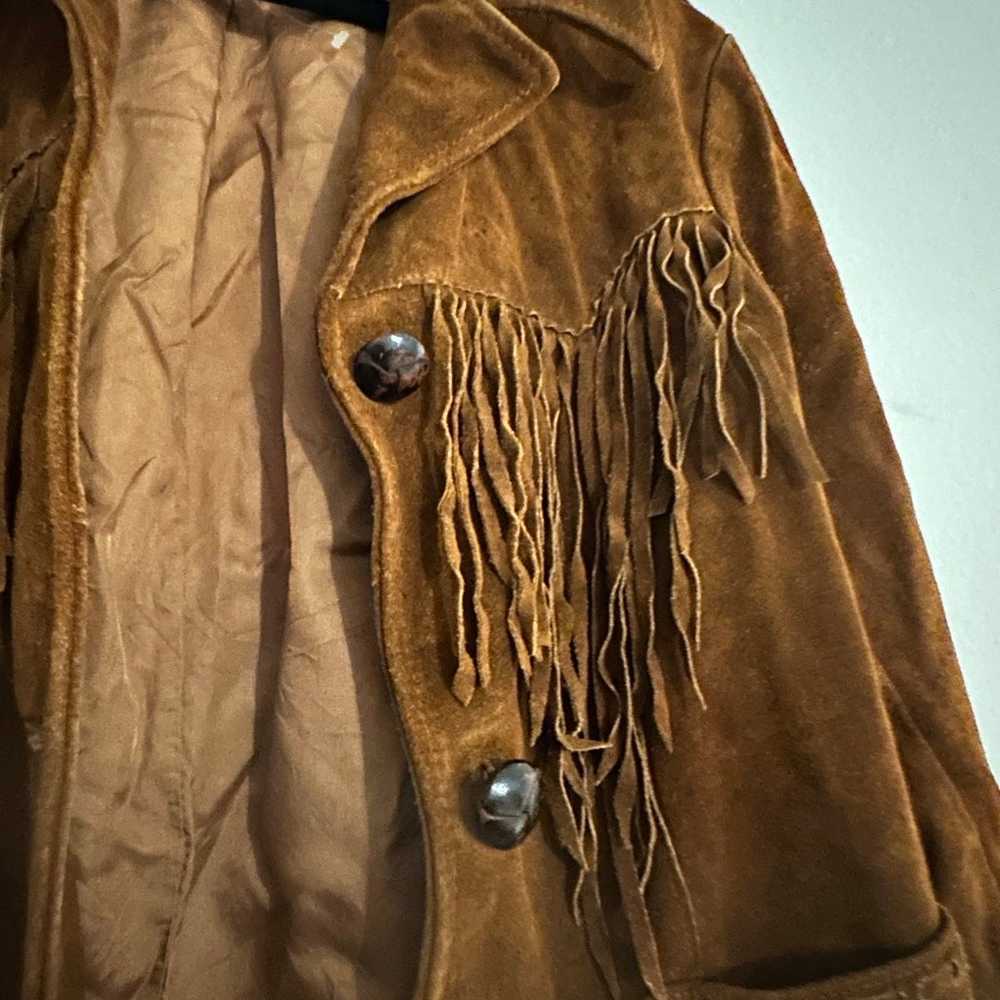 Vintage Suede/Leather Fringe Jacket - image 9