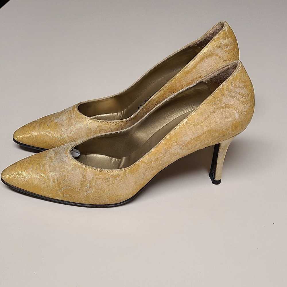 Yves Saint Laurent floral printed silk heels size… - image 4