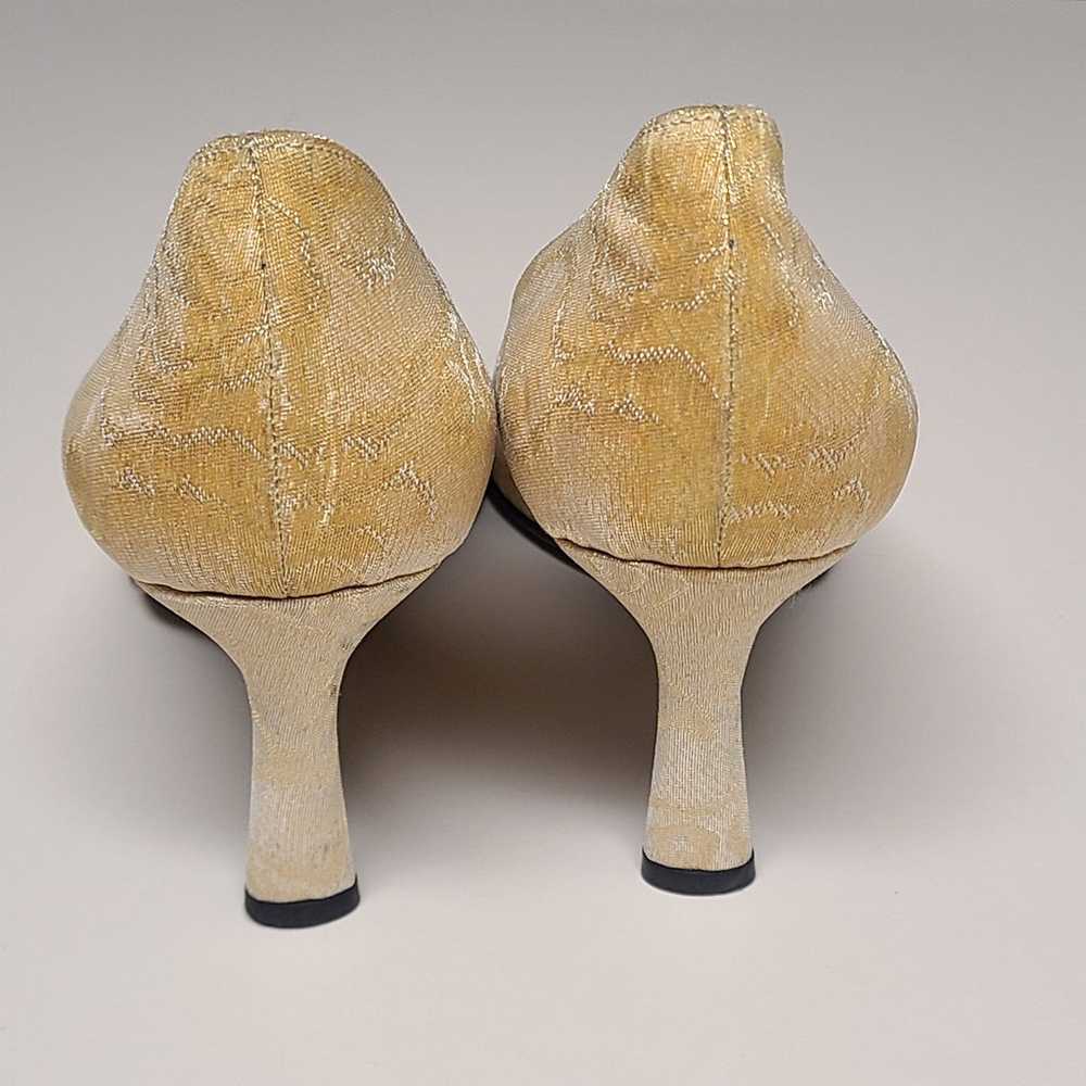 Yves Saint Laurent floral printed silk heels size… - image 6