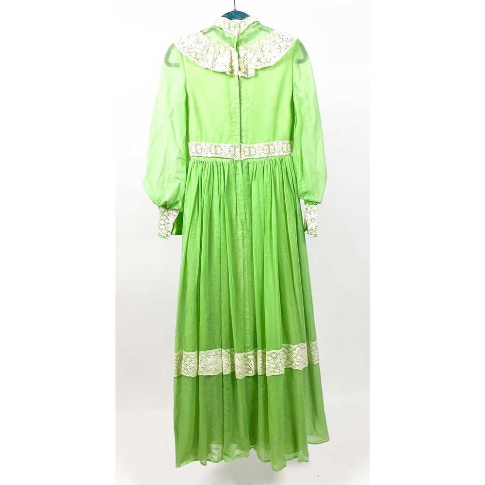 Vintage Prairie Dress 1970s 70s Cottagecore Lace … - image 3
