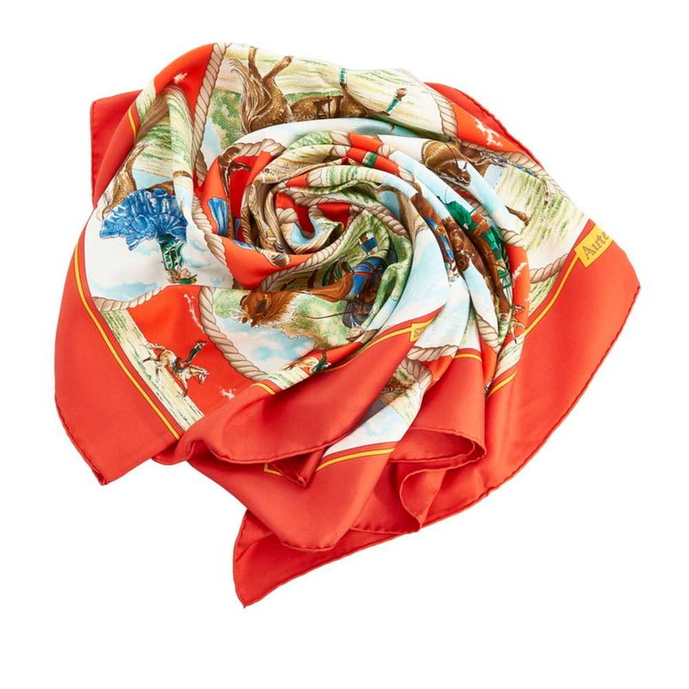 Hermes HERMES Carre 90 Auteuil en Mai May Scarf R… - image 2