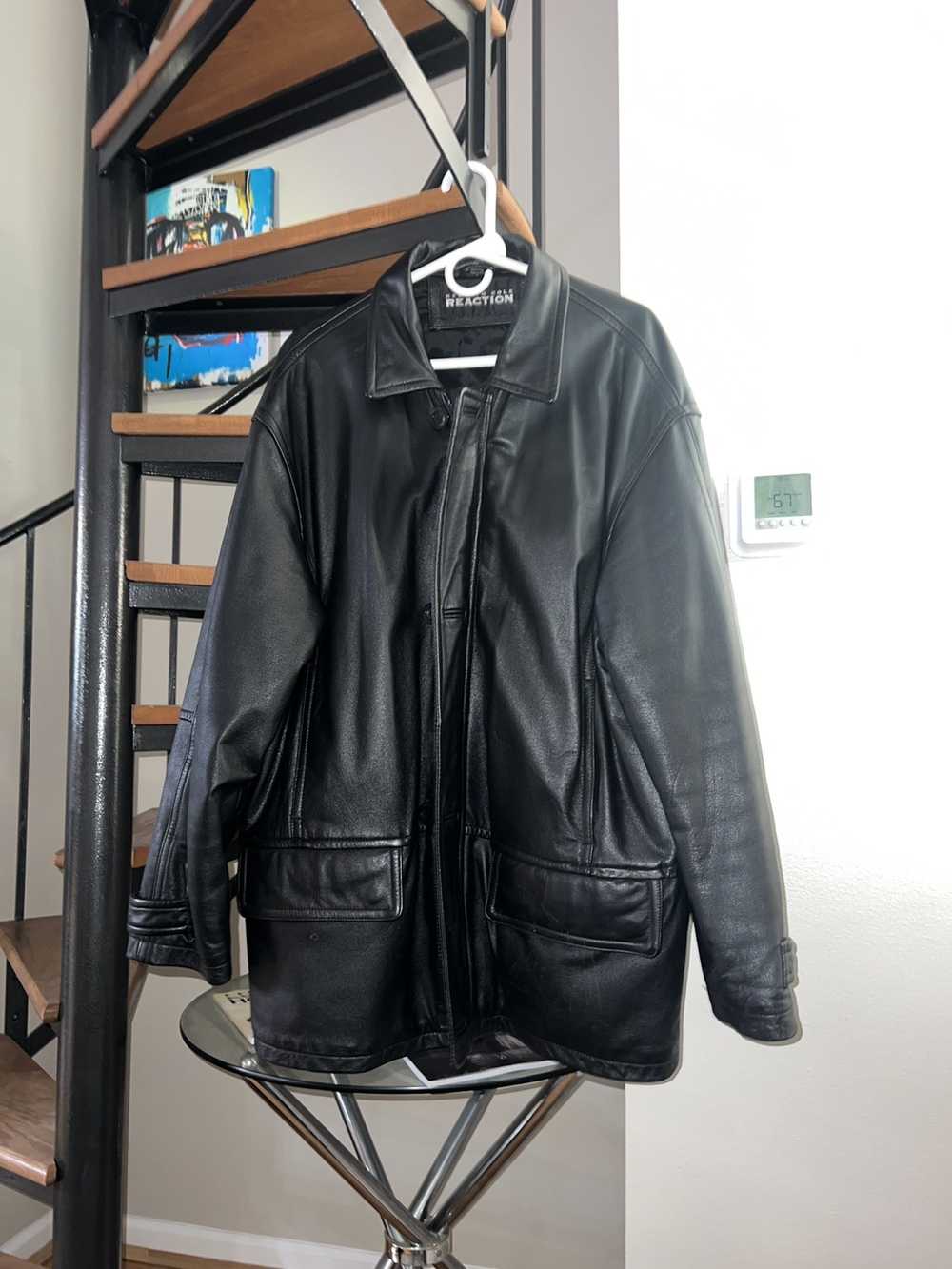 Kenneth Cole Vintage Black Leather Jacket - image 2
