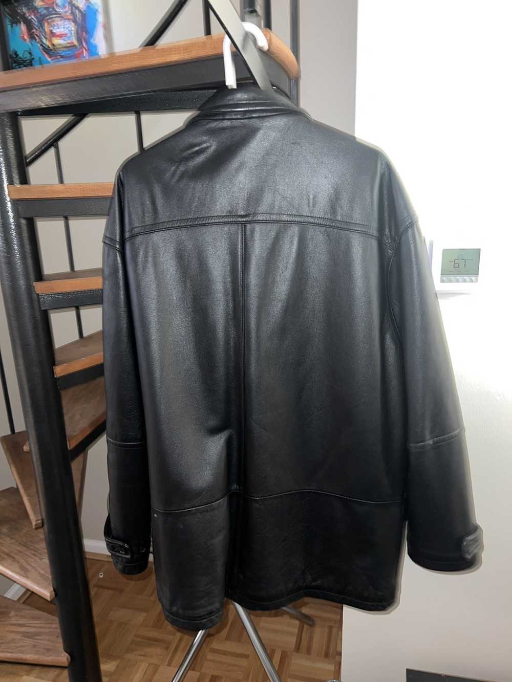 Kenneth Cole Vintage Black Leather Jacket - image 3