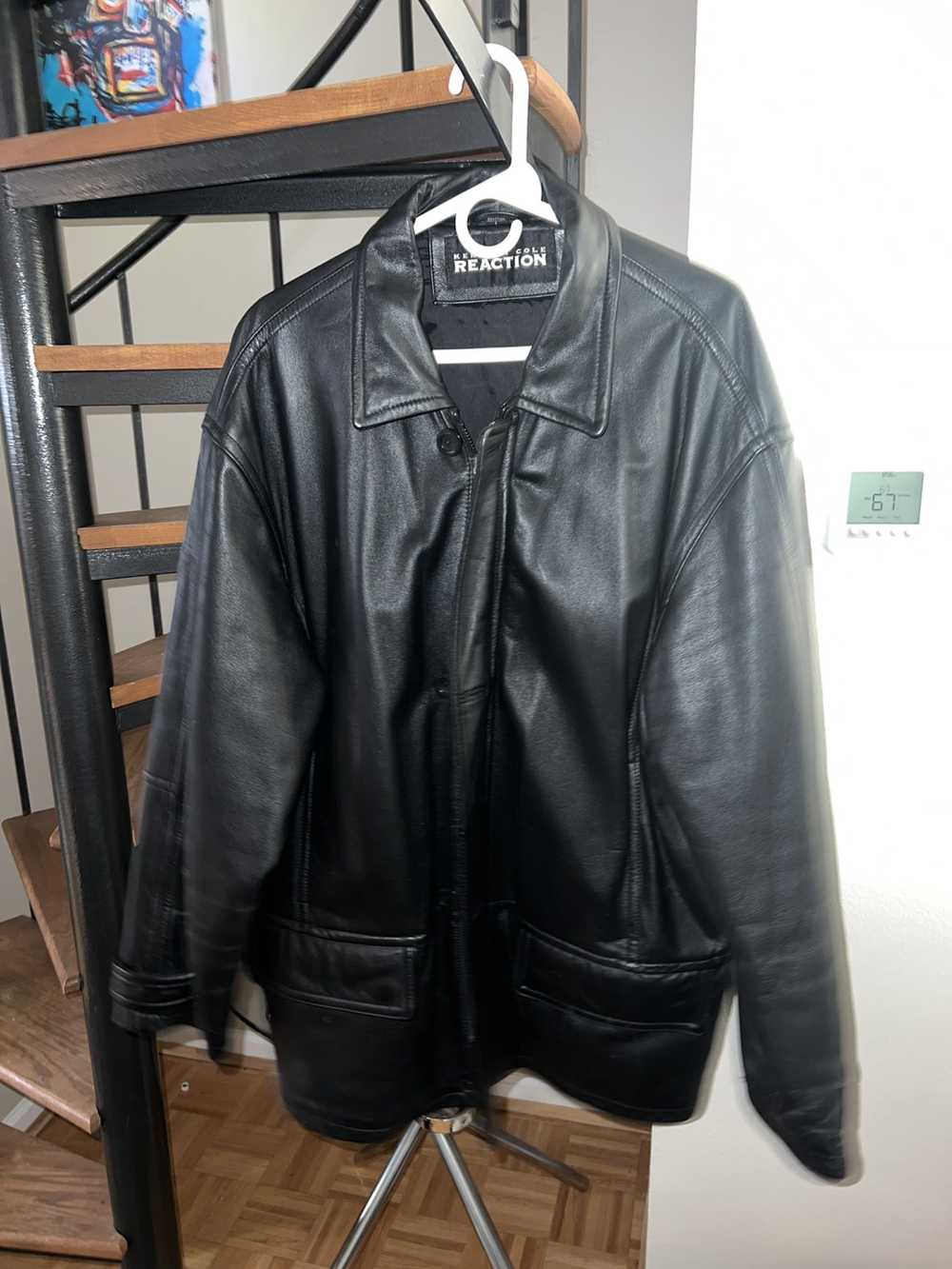 Kenneth Cole Vintage Black Leather Jacket - image 5