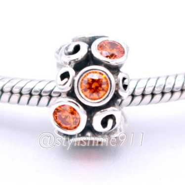 pandora Authentic PANDORA Orange Primrose Path Cha