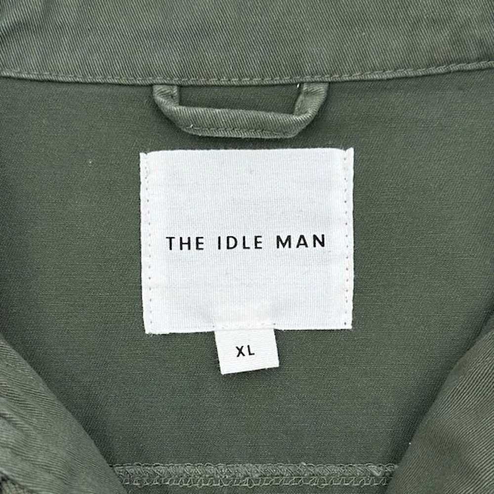 The Idle Man Olive Green Zip Up Overshirt / Light… - image 4