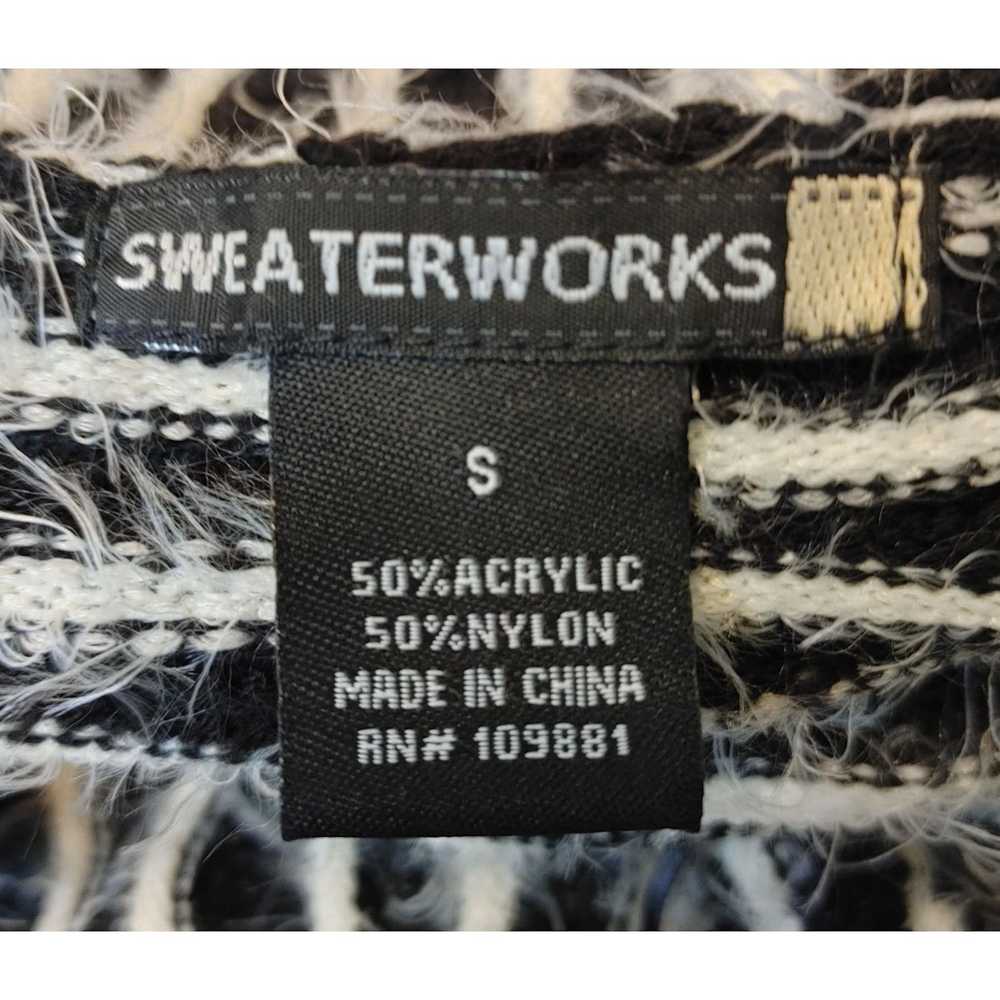 Other SWEATERWORKS Womens S Black White Striped S… - image 3