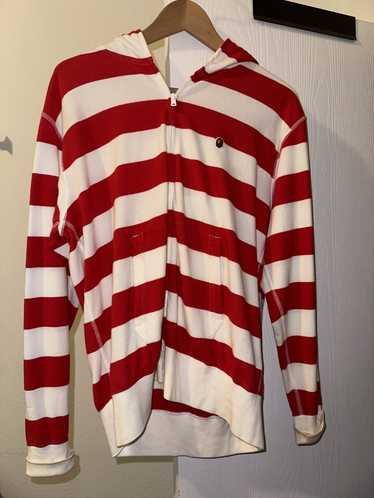 Bape One Point Striped Full Zip Hoodie - image 1