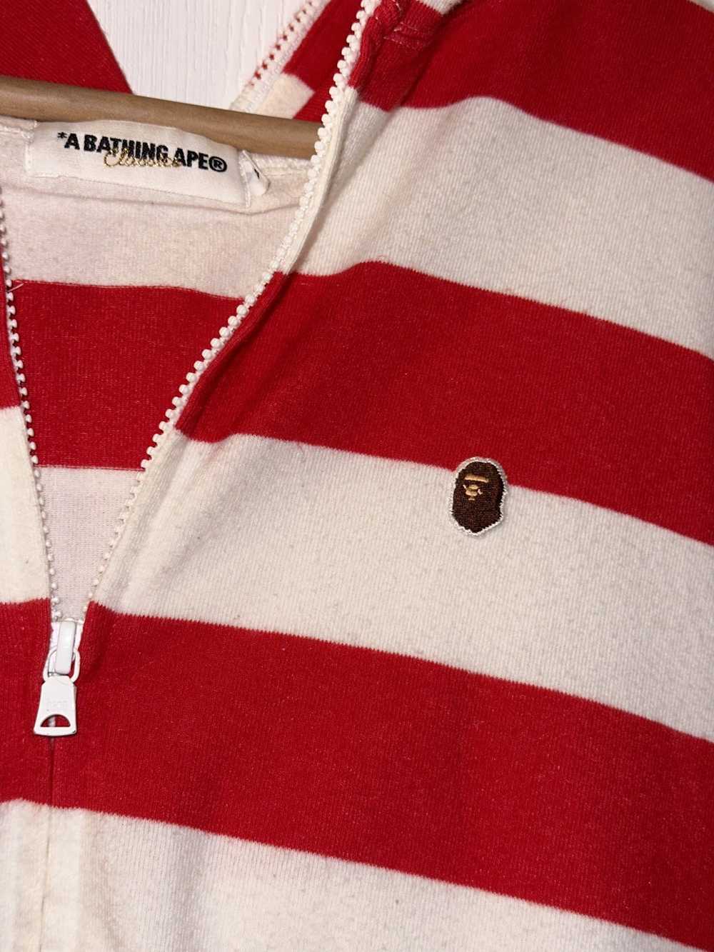 Bape One Point Striped Full Zip Hoodie - image 3