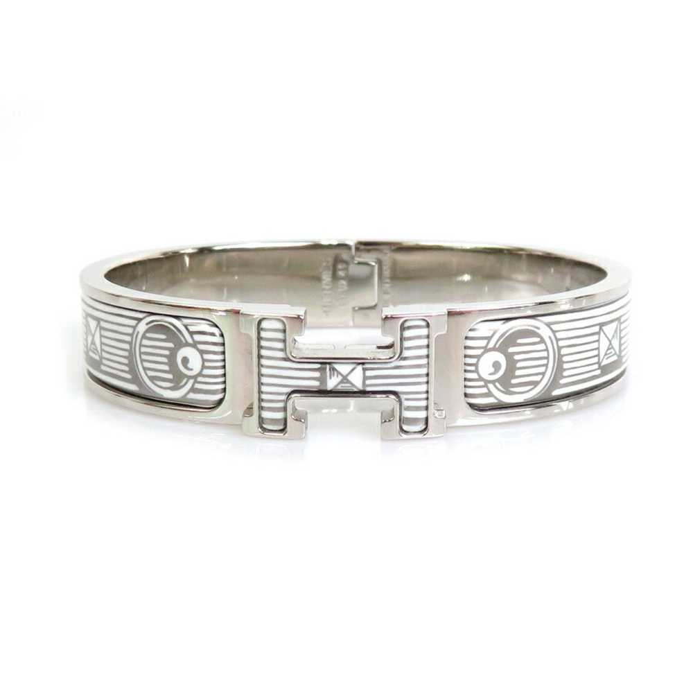 Hermes HERMES bangle bracelet click crack metal/e… - image 2