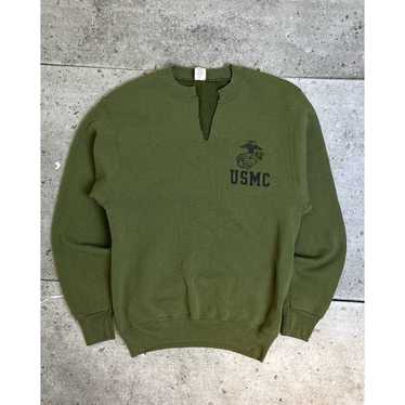 Usmc "USMC" Thrashed Sweatshirt (S) - 1990s