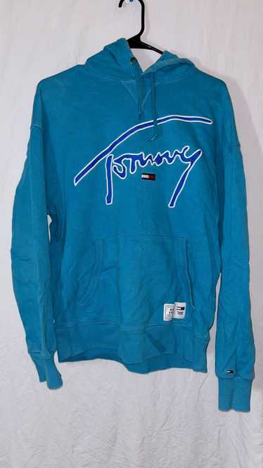Tommy Hilfiger Women's Sport Plus Hoodie Fitness Sweatshirt Blue Size