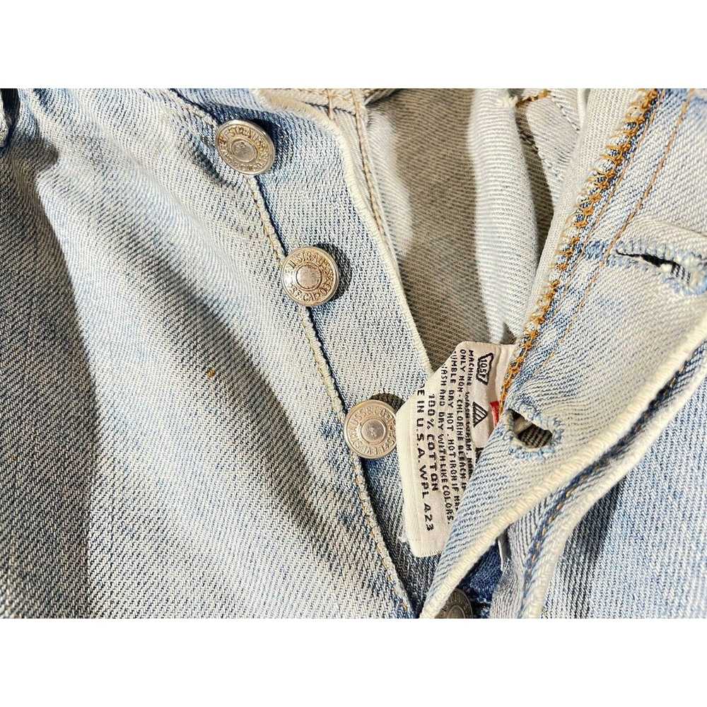 Levi's 90's Grunge 501 Ripped Denim Repairs Distr… - image 12