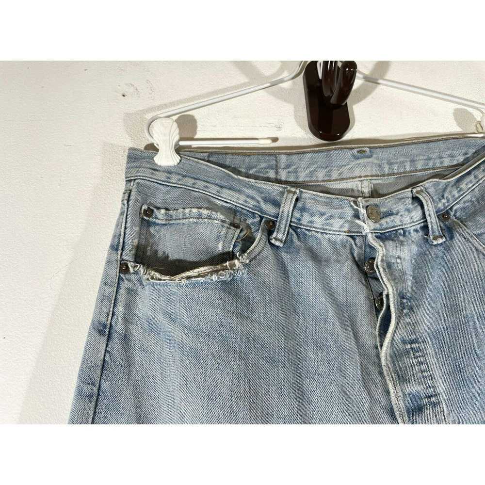 Levi's 90's Grunge 501 Ripped Denim Repairs Distr… - image 5