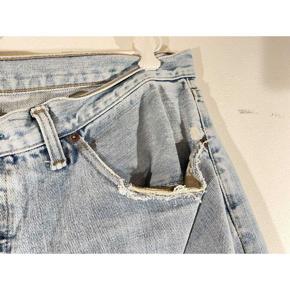 Levi's 90's Grunge 501 Ripped Denim Repairs Distr… - image 9