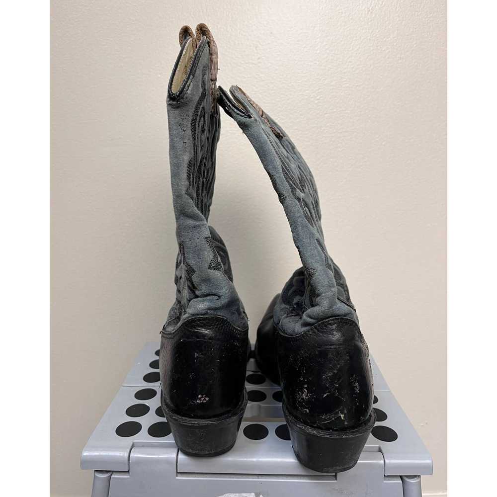 Vintage Faded Black Cowboy Boots (7.5) - 1990s - image 4