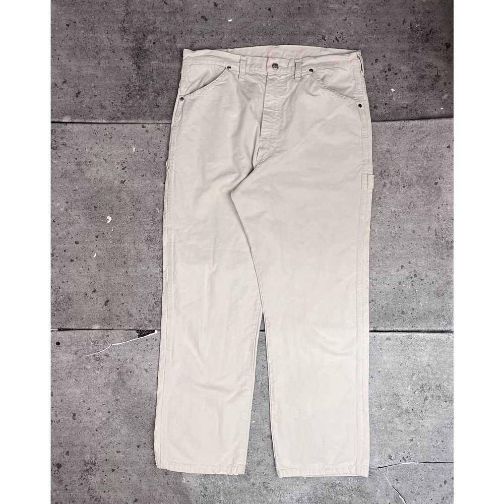 Vintage White Carpenter Pants (34x28) - 1970s - image 1