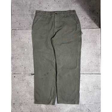 Carhartt Original Dungaree Fit Carpenter work Pants Men Size 41×30 Green