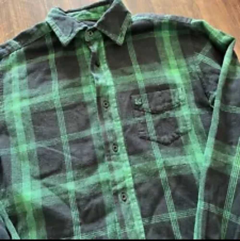 Krew × Vintage Black and green kr3w flannel shirt - image 2