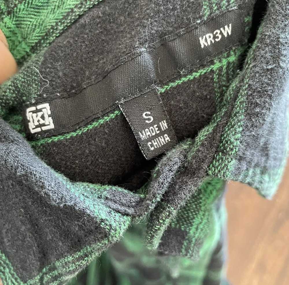 Krew × Vintage Black and green kr3w flannel shirt - image 4