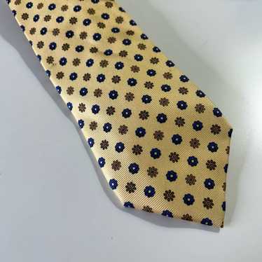 Burberry BURBERRY Silk Tie Yellow Blue Floral Pro… - image 1