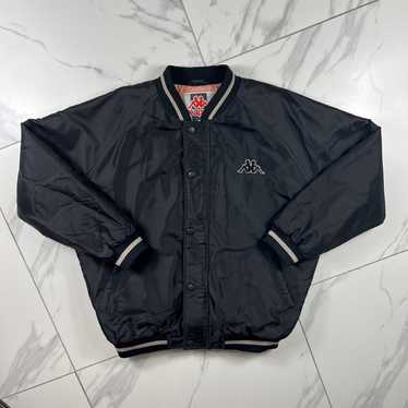 Banda Bawer KAPPA Retro 90s Logo Bomber Jacket in Black