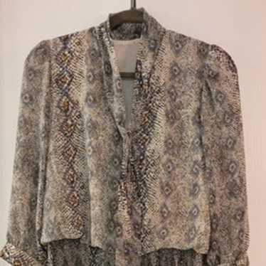 Vintage Dress SNAKE PRINT BLUE GRAY