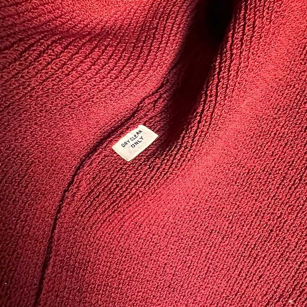 Vintage St. John Cranberry Red Knit Cardigan Size… - image 8