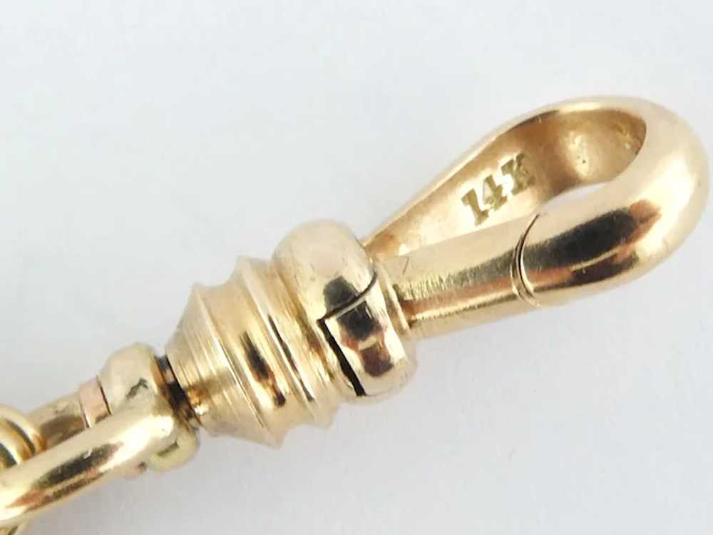 Antique Victorian 14K Yellow Gold 61" Long Guard … - image 7
