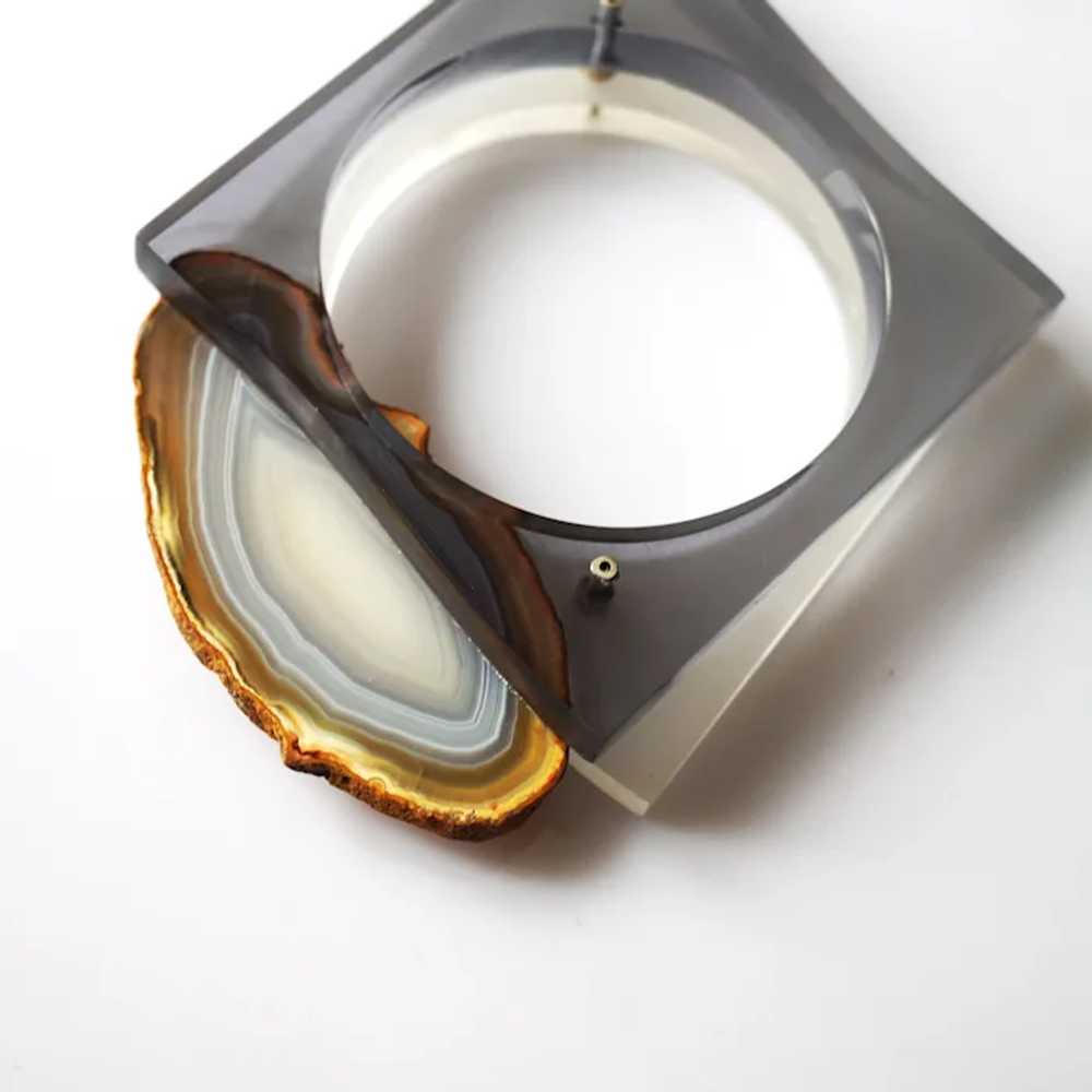 Plexiglass, Agate Bracelet Designed by Eugeniusz … - image 2