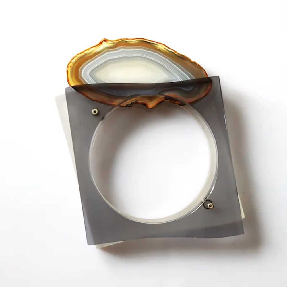 Plexiglass, Agate Bracelet Designed by Eugeniusz … - image 4