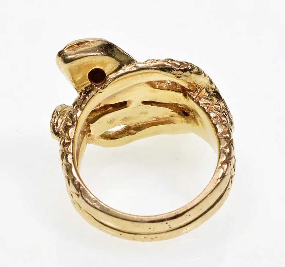 Antique Victorian 14K Gold Sapphire Double Snake … - image 7