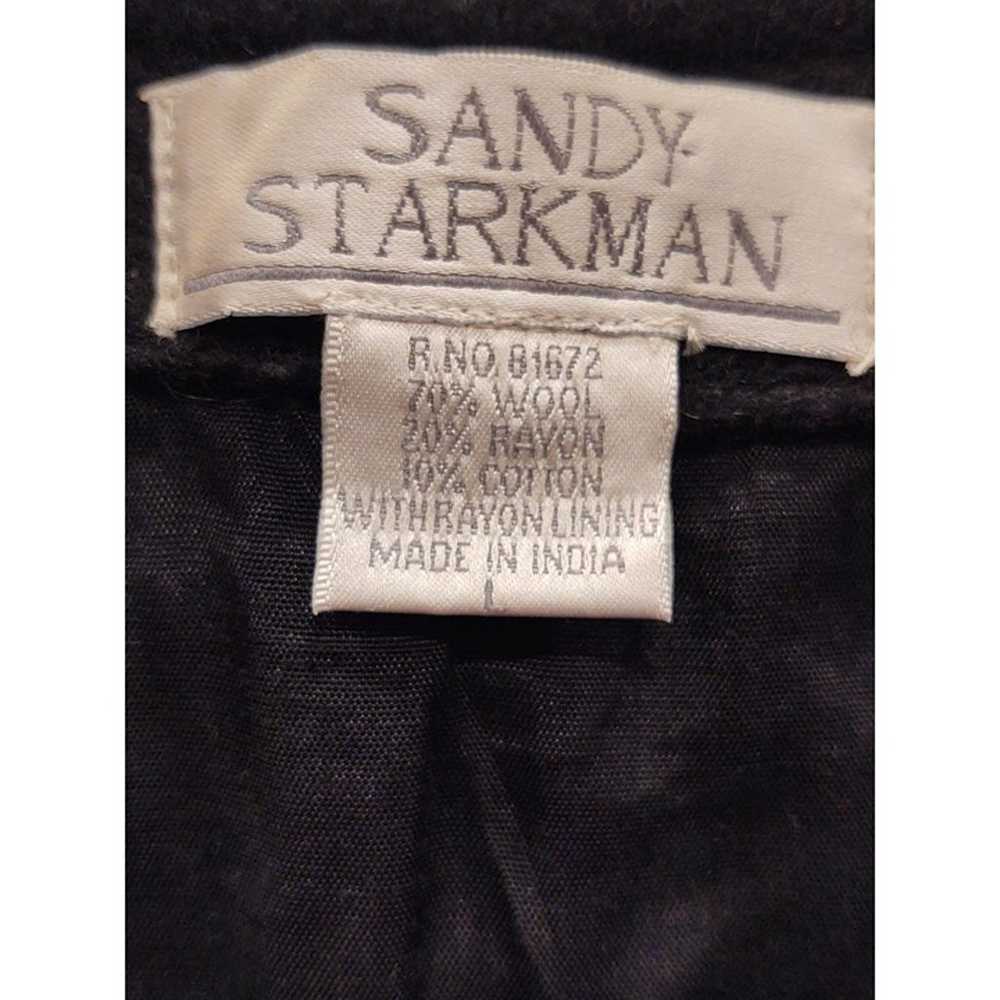 VTG Sandy Starkman Wool Cardigan Womens L Black C… - image 7