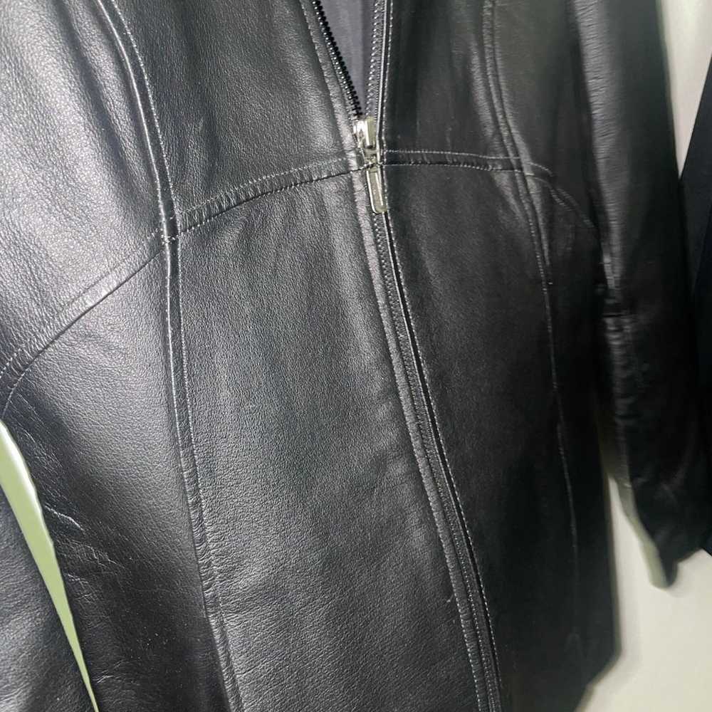 vintage real leather jacket - image 4