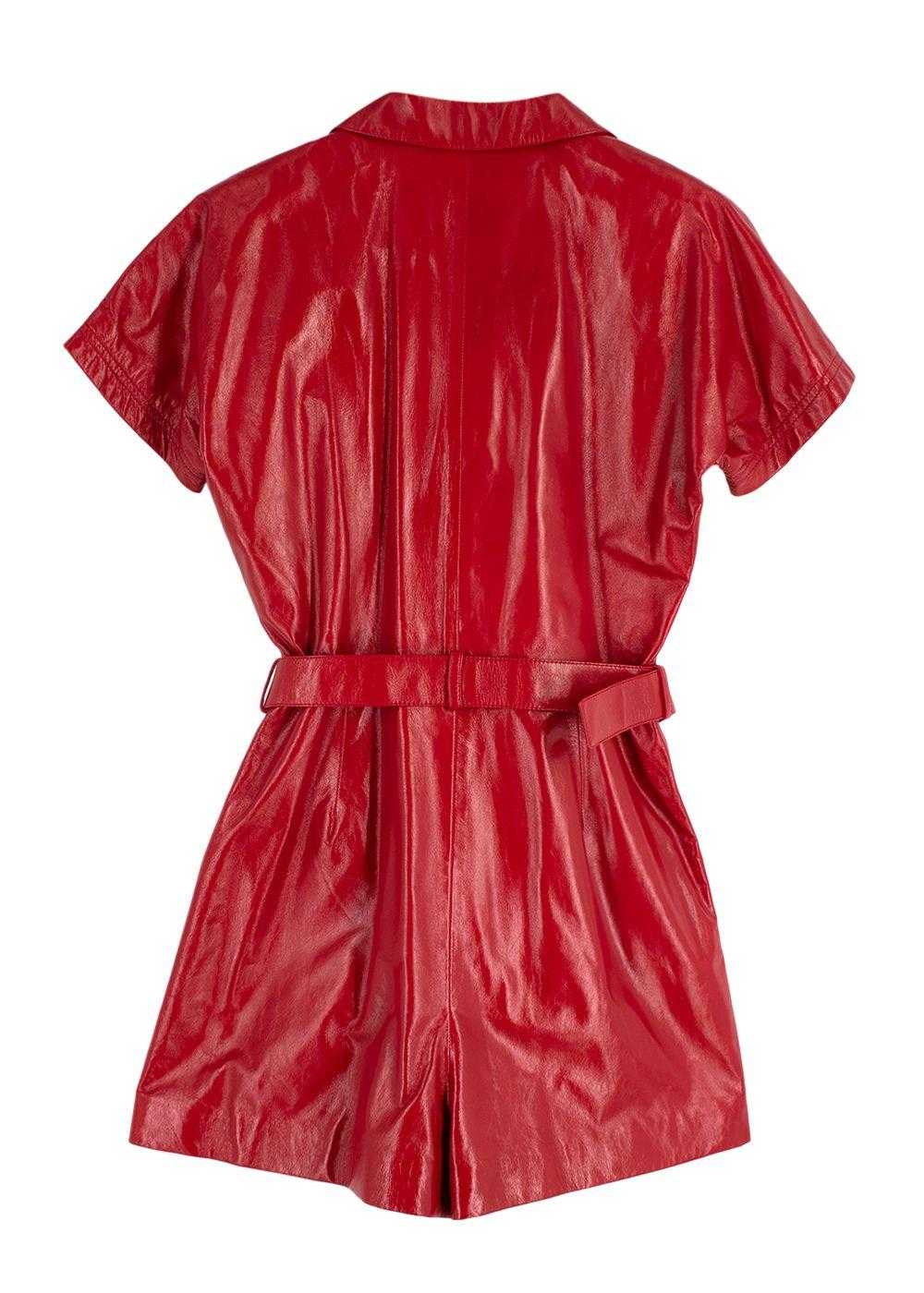Managed by hewi Dior Red Leather Playsuit - image 3