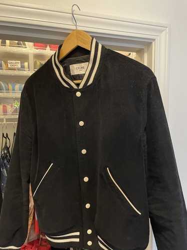 かめ　CELINE 22SS SOUVENIR TEDDY JACKET Women's Celine souvenir in flowing satin teddy jacket